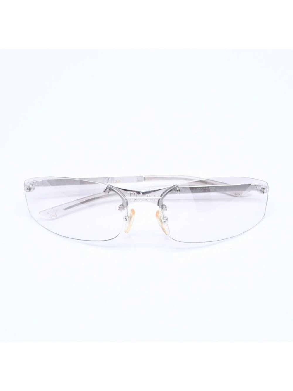 Dior Minipop Rimless Sunglasses Gray Silver Eyewear